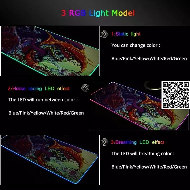 Mua 1300 Miếng lót chuột Game tùy chỉnh đèn LED Rgb hình Nền Đen ...