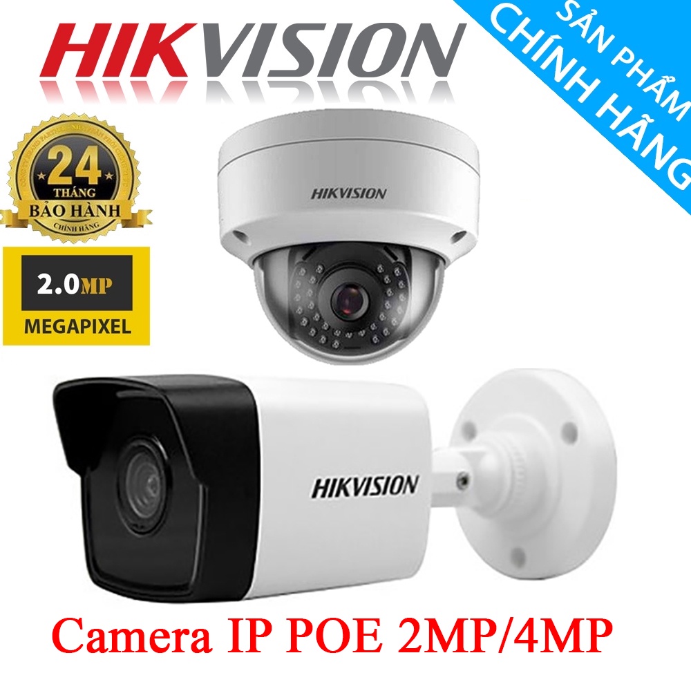 Camera Hikvision IP 2Mp DS-2CD1123G0E-I(L) Bán Cầu Ốp Trần Có POE - Hàng Chính Hãng
