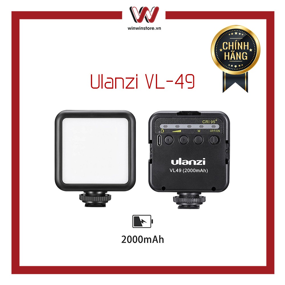 Đèn LED Ulanzi VL49 cho máy ảnh, điện thoại và gopro.