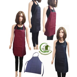 Tạp dề , áo yếm nội trợ nấu bếp, hai lớp cao cấp, có túi - giao màu ngẫu nhiên