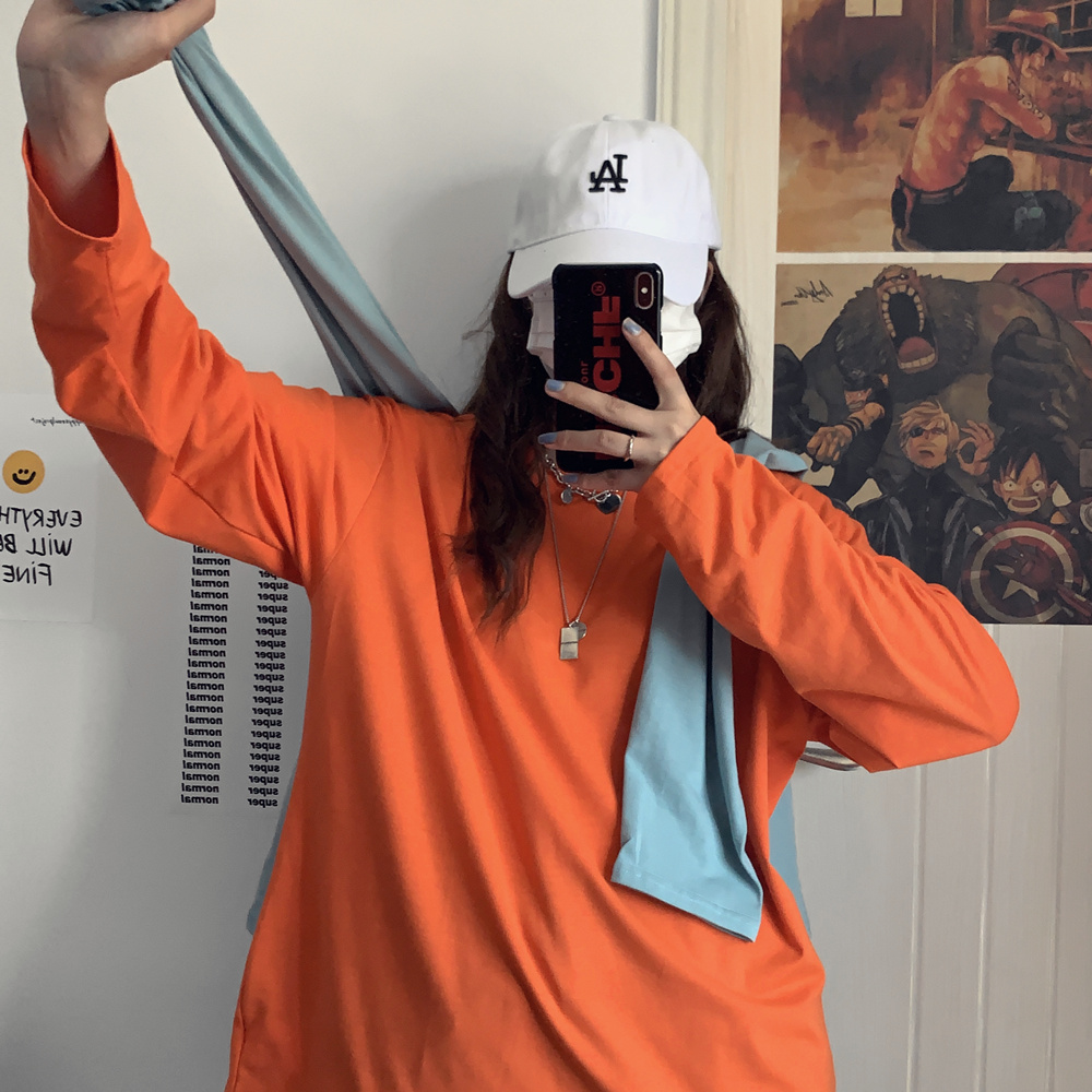 Áo Thun Trơn Tay Dài Phong Cách Thời Trang Harajuku 226767 | BigBuy360 - bigbuy360.vn