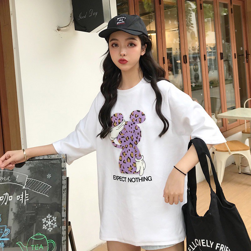 Áo Thun Tay Ngắn In Hình Hoạt Hình