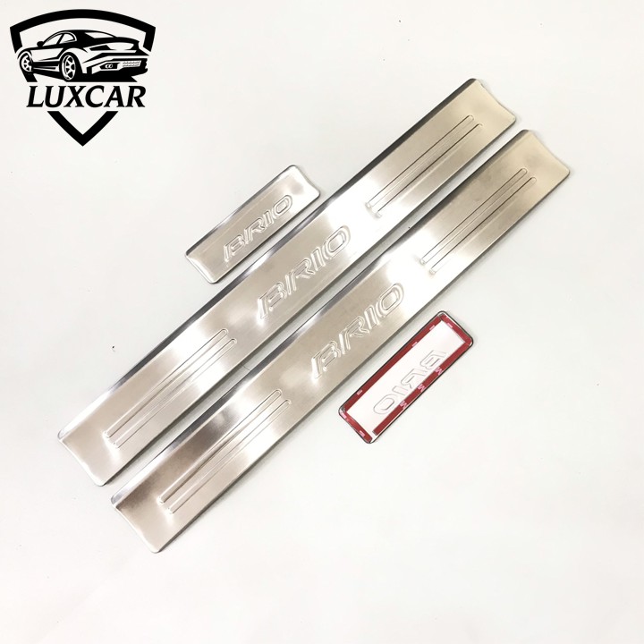 Ốp bậc cửa xe HONDA BRIO - Chất liệu INOX, TITAN cao cấp LUXCAR