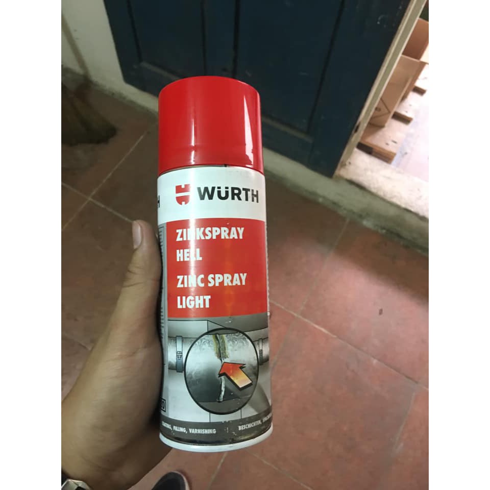 Chai Xịt Mã Kẽm Ống Bô Wurth 400ml