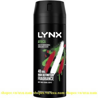 Xịt khử mùi 150ml axe non stop africa, của hàng chính hãng.