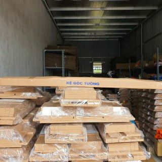 Kệ góc tường 5 tầng vân gỗ