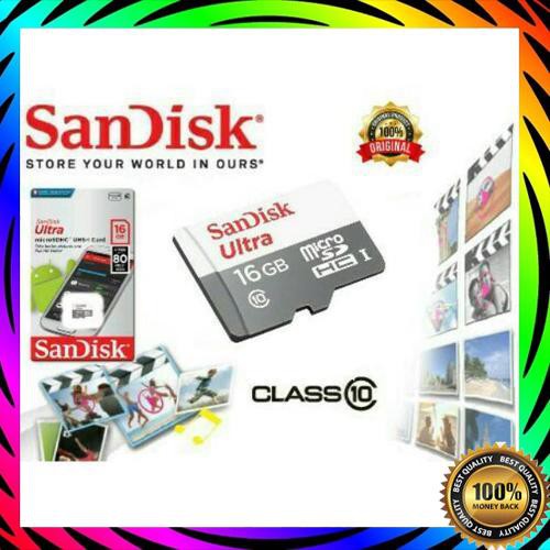 Thẻ Nhớ Micro Sd Sandisk Ultra 16Gb Class 10 80Mb S