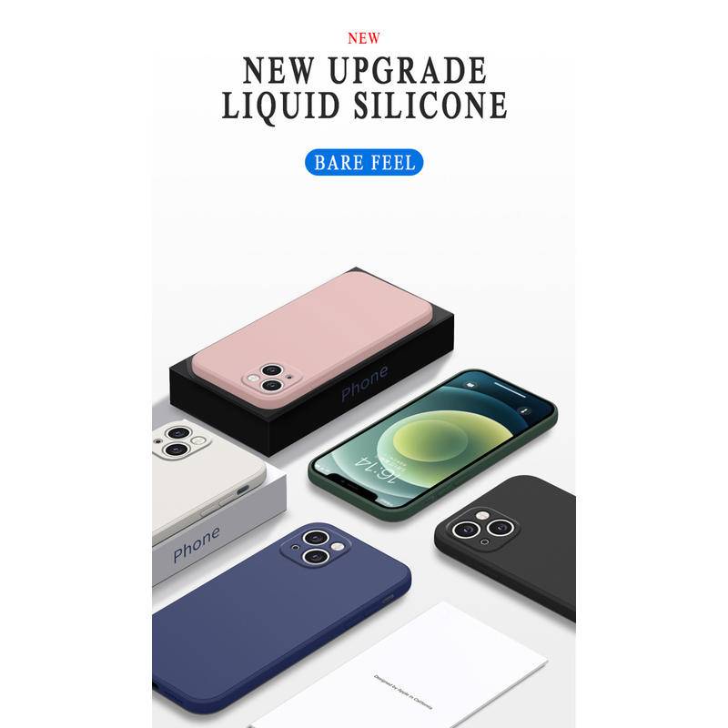 Ốp Điện Thoại Silicon Dẻo Chính Hãng Dáng Vuông Sang Trọng Dành Cho iPhone 14 Pro Max Plus 13