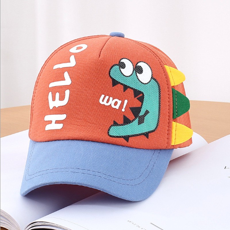 Cartoon dinosaur kids caps children's baseball caps spring and autumn boys baby sun hats little boys sun hats