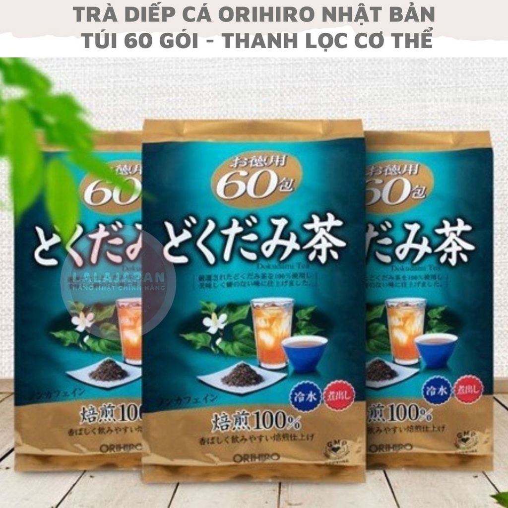 Trà diếp cá Dokudami Tea dạng túi lọc Orihiro Nhật Bản 60 túi lọc