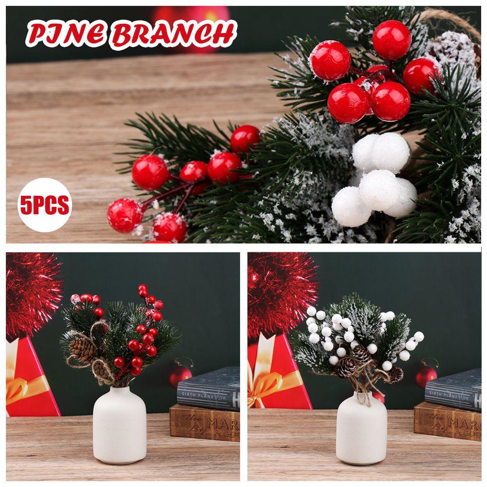 Set 5 Nhánh Cây Thông Giả Chất Lượng Cao Trang Trí Nhà Cửa Dịp Giáng Sinh