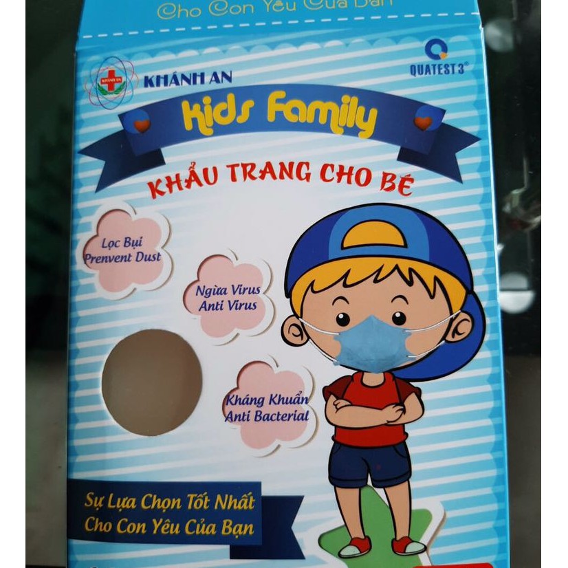 hộp 10 cái khẩu trang 3D cho bé