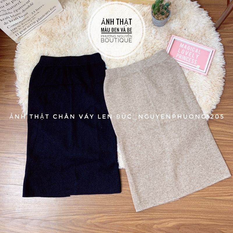 Chân váy len đúc dài tôn dáng hàng Quảng Châu