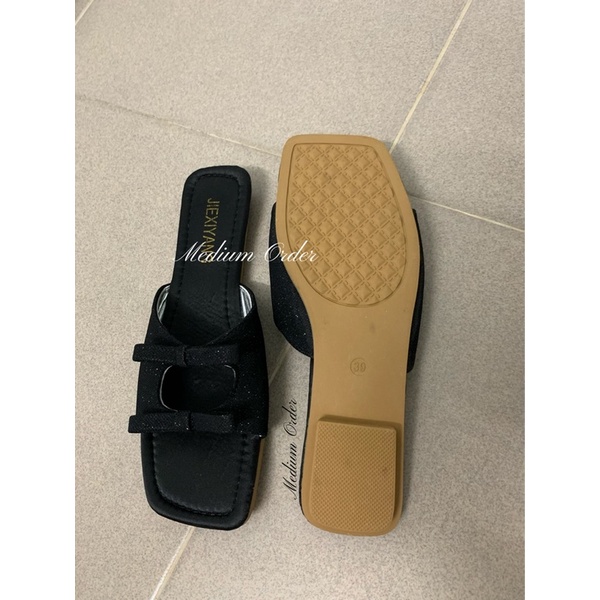 ✨💕Dép lê quai ngang thiết kế nơ nhỏ xinh xắn