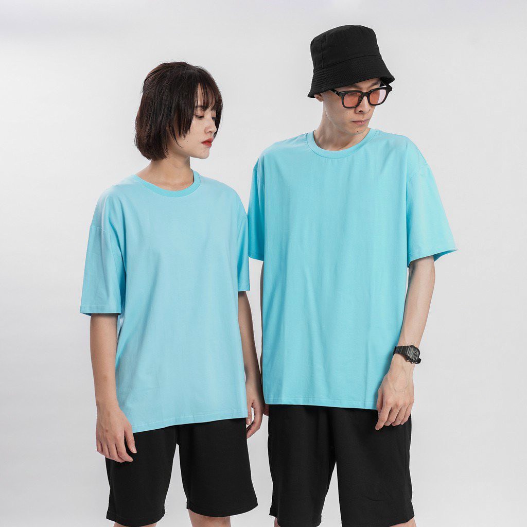 Áo thun tay lỡ basic phông Unisex nam nữ Cotton form rộng