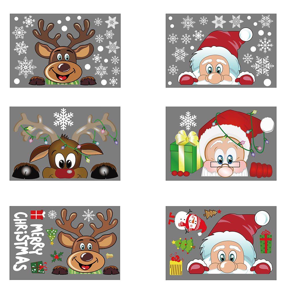 Sticker Dán Tường Chống Thấm Nước Họa Tiết Giáng Sinh Dễ Thương Bắt Mắt