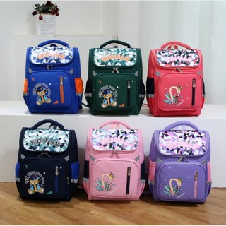 Balo Đi Học, Cặp Học Sinh Chống Gù Cao Cấp, Có Đai Trợ Lực, Có Dải Phản Quang