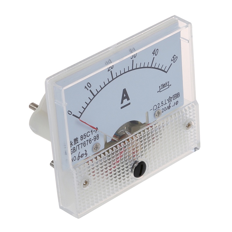Đồng hồ đo Ampe kế hình chữ nhật 85C1 DC 0-50A