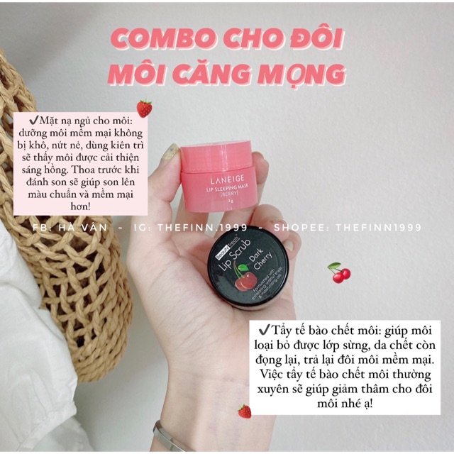 tẩy tế bào chết môi táo - cherry