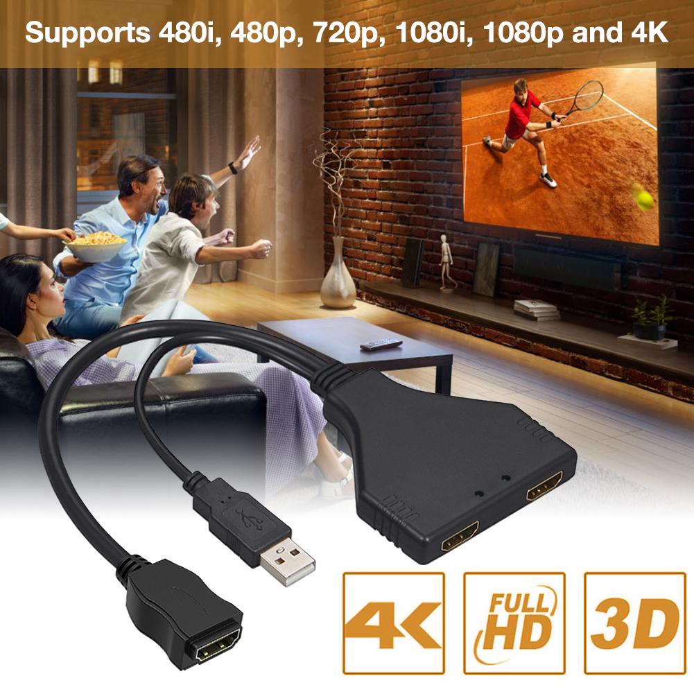 Cáp Chia Cổng Hdmi 1 Trong 2 Cổng Hdmi Cho 480i 480p 720p 1080i 1080p 4k