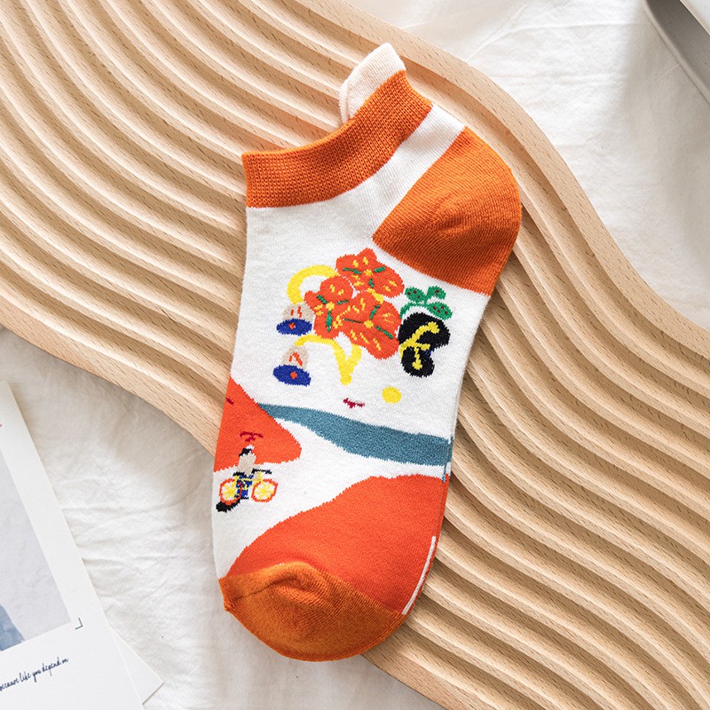 Vớ WAFNHA D470 họa tiết hoạt hình sáng tạo thiết kế thời trang