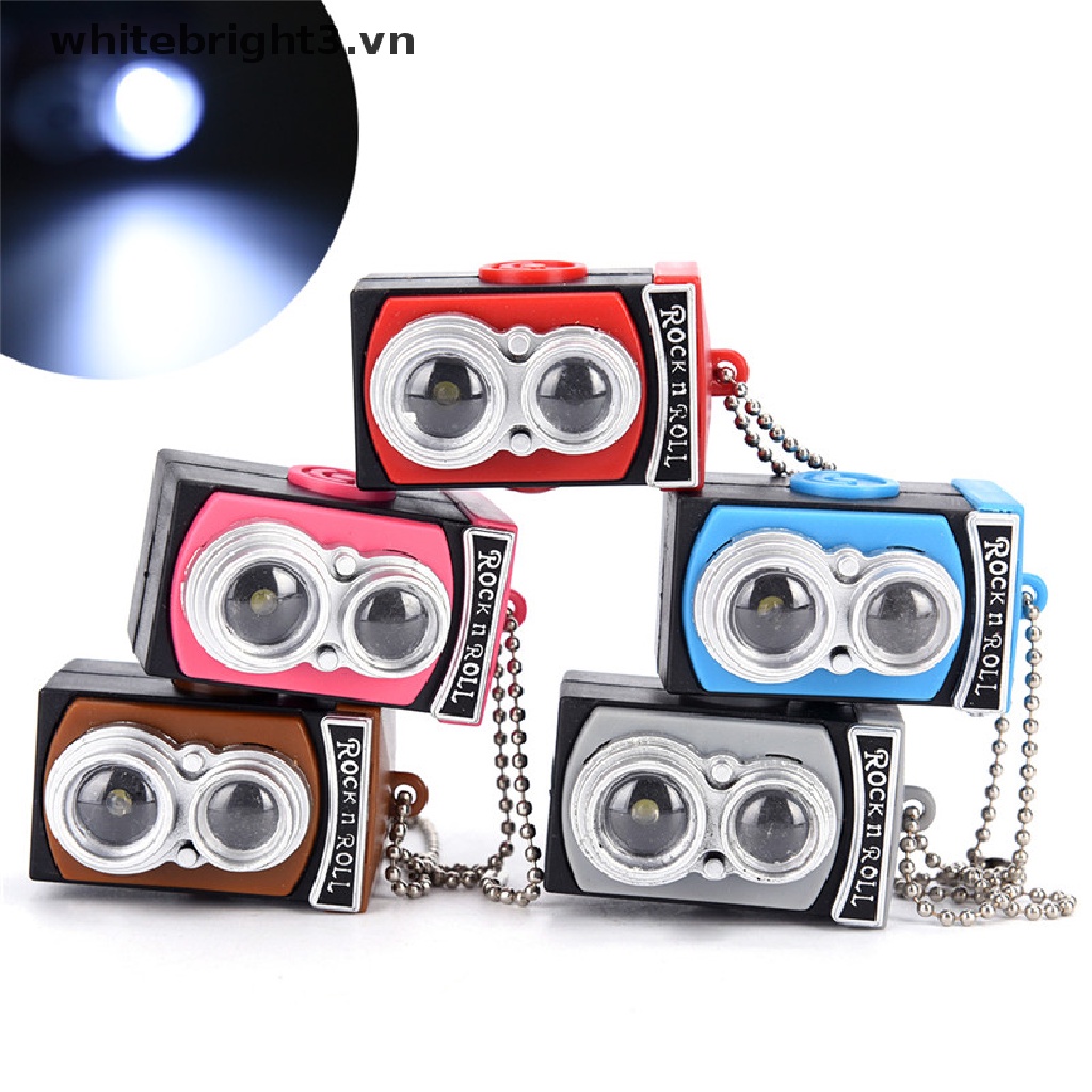 Móc khóa hình máy ảnh kỹ thuật số mini WHITE3 | BigBuy360 - bigbuy360.vn