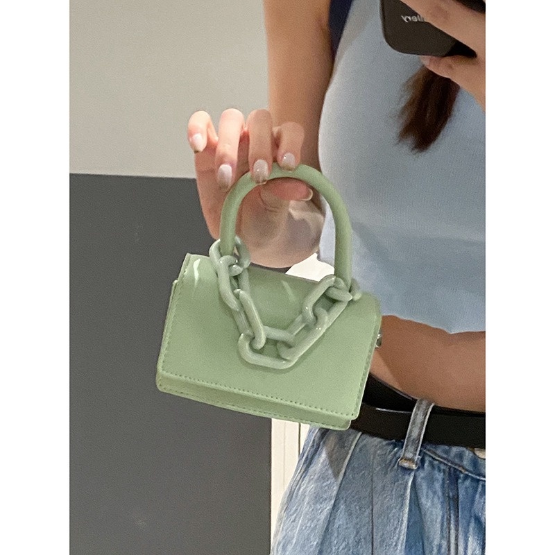 Túi Xách Đeo Chéo Vai Có Dây Xích Kiểu Dáng Đơn Giản Gylb313