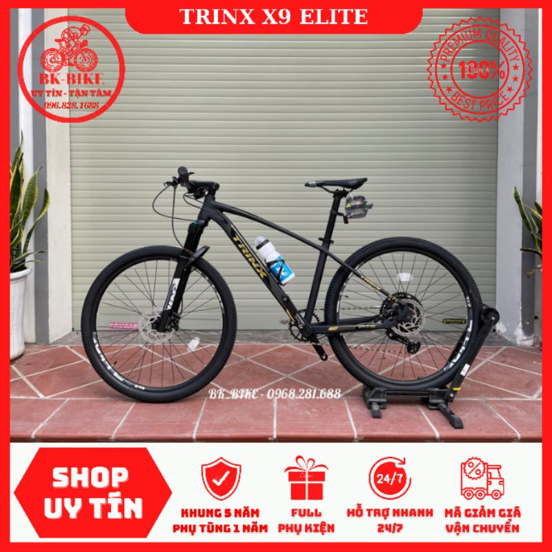 Xe Đạp Thể Thao Trinx X9 - Khung Nhôm, Groupset Shimano Deore 12 tốc, phanh dầu Shimano MT200, Trục rỗng cao cấp