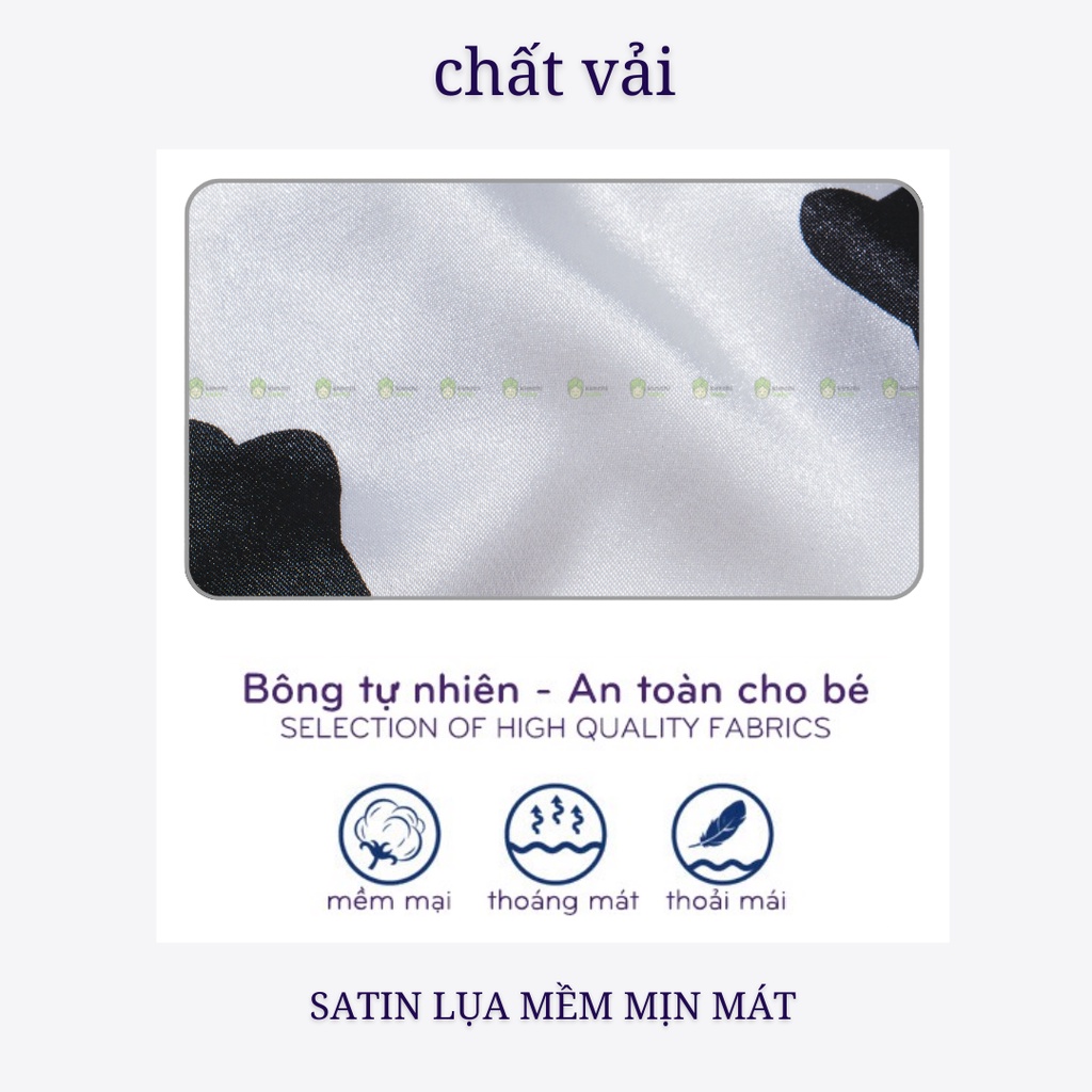 Bộ Pyjama Bé Gái KIMCHIBABY Vải Lụa Mềm Mát Hoạ Tiết Bò Sữa, Bộ Đồ Cho Bé Mặc Nhà Mùa Hè CK29