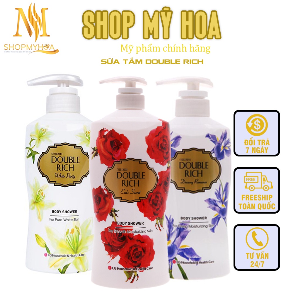 Sữa tắm dưỡng da -Double rich nuôi dưỡng phục hồi giúp làn da luôn mịn màng trắng sáng cam kết chính hãng