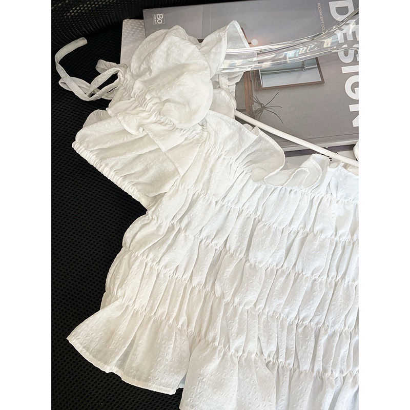 Áo Croptop Tay Ngắn Màu Trắng Siêu Mỏng Hợp Thời Trang Cho Nữ