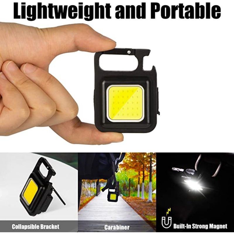 Đèn Led Cob Móc Khoá Khẩn Cấp Đa Năng Tự Vệ