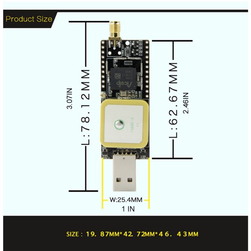 Ăng Ten LORA 868 / 915 / 923Mhz Cho Thiết Bị GPS S76G