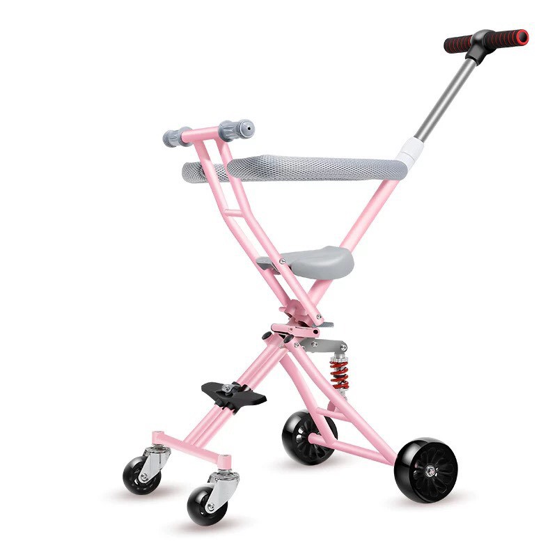Xe đẩy 4 bánh gấp gọn cho bé - BÁNH TO CÓ GIẢM SÓC