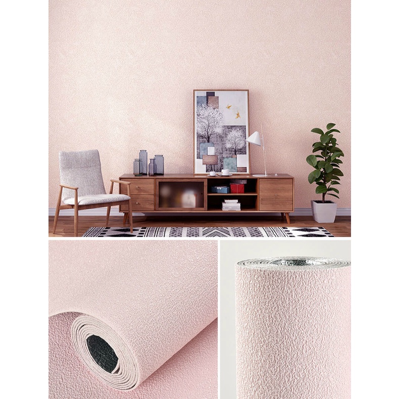 Giấy dán tường vải lanh trơn chống thấm nước cỡ 2.8m
