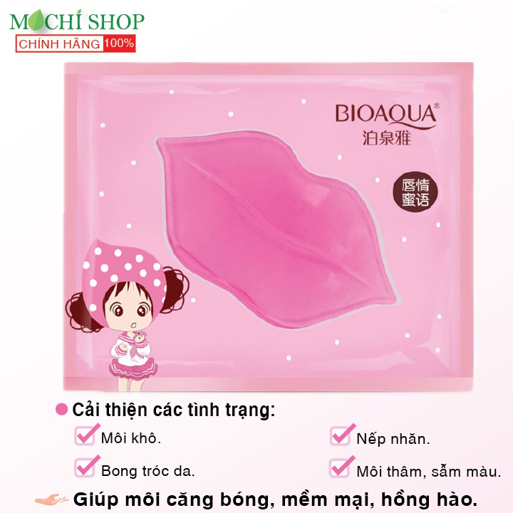 Mặt Nạ Môi Collagen Bioaqua Dưỡng Ẩm, Mờ Thâm, Môi Hồng, Mềm Môi Lip Mask Nội Địa Trung Chính Hãng - MOCHI SHOP