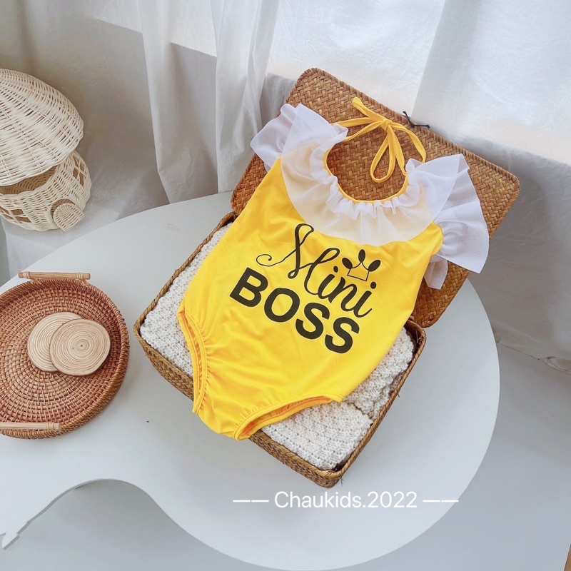 Bộ bikini tay bèo HOTTREND cho bé 10-26kg B0130