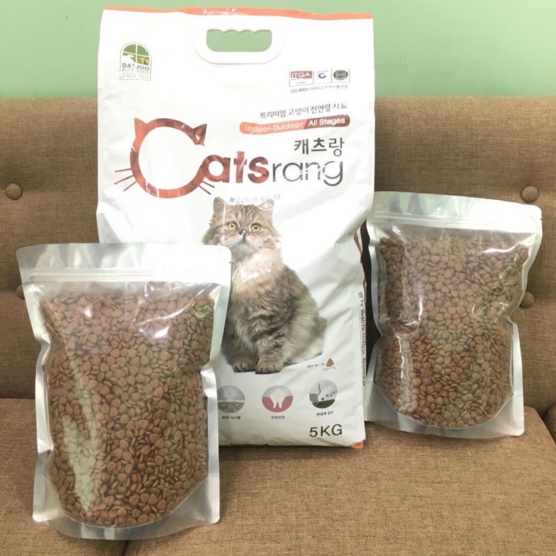 Catsrang 5kg Thức ăn hạt cho Mèo mọi lứa tuổi date mới (HSD 18 tháng) Ship hỏa tốc Now Grab