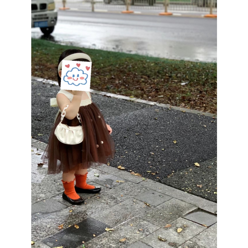 Đầm Công Chúa Hai Dây Hở Lưng Thắt Nơ Phong Cách Hàn Quốc Ngọt Ngào Thời Trang Mùa Hè Cho Bé Gái