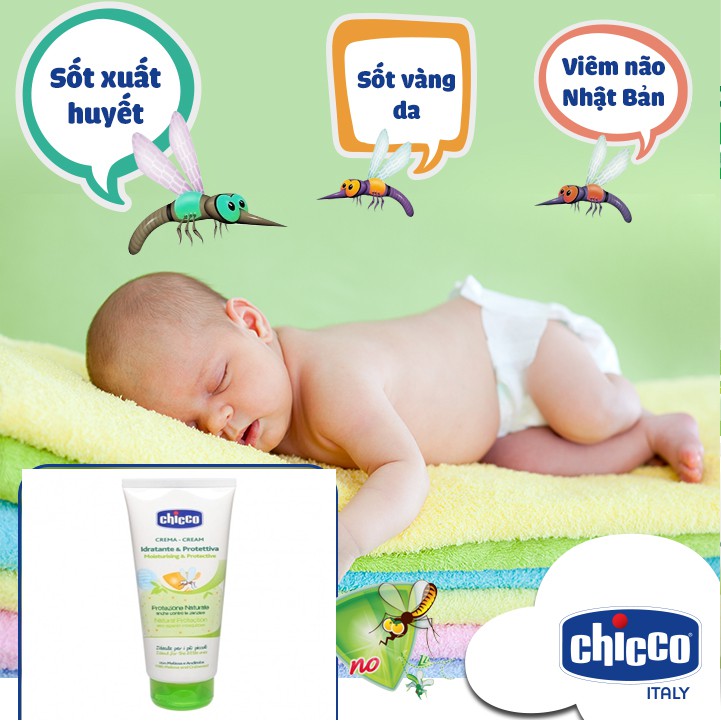 [Đã Kiểm Định Hiệu Quả] Kem chống muỗi dưỡng thể cho mẹ và bé Chicco – Extra 100ml | 2 TRONG 1