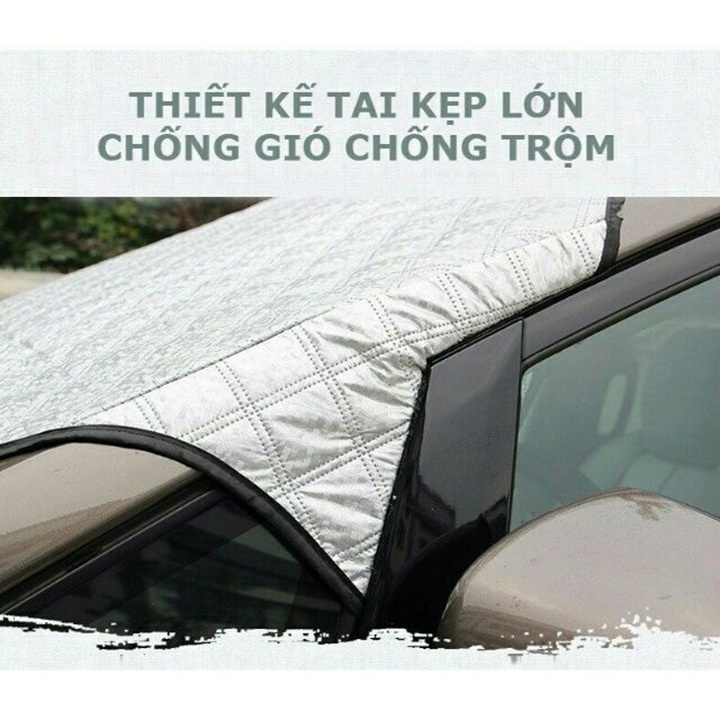 Bạt phủ kính lái xe ô tô, tấm che nắng kính trước xe ôtô chống nắng mưa