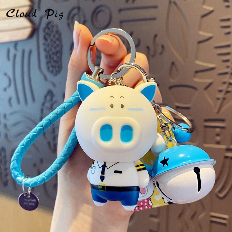 Móc khóa cute con heo cảm hứng đồ trang trí hợp thời nhiều sắc màu với sản phẩm móc chìa khoá