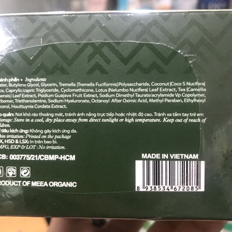 Mặt Nạ Diếp Cá Tái Sinh Meea Organic - Mask Nhiếp Cá chính hãng(120g)