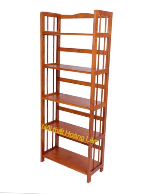 [Mã LIFEBKA5 giảm 10% tối đa 1 Triệu đơn 500k] Kệ sách cao su 65 cm- 5 tầng gỗ cao su tự nhiên