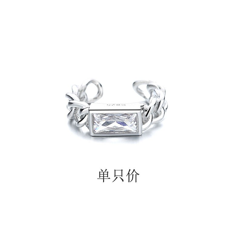 (053) Bộ Ba Kẹp Vành Tai Cá Tính Dạng Mắt Xích Đính Đá Xoắn Vòng Hình Tròn Hàn Quốc