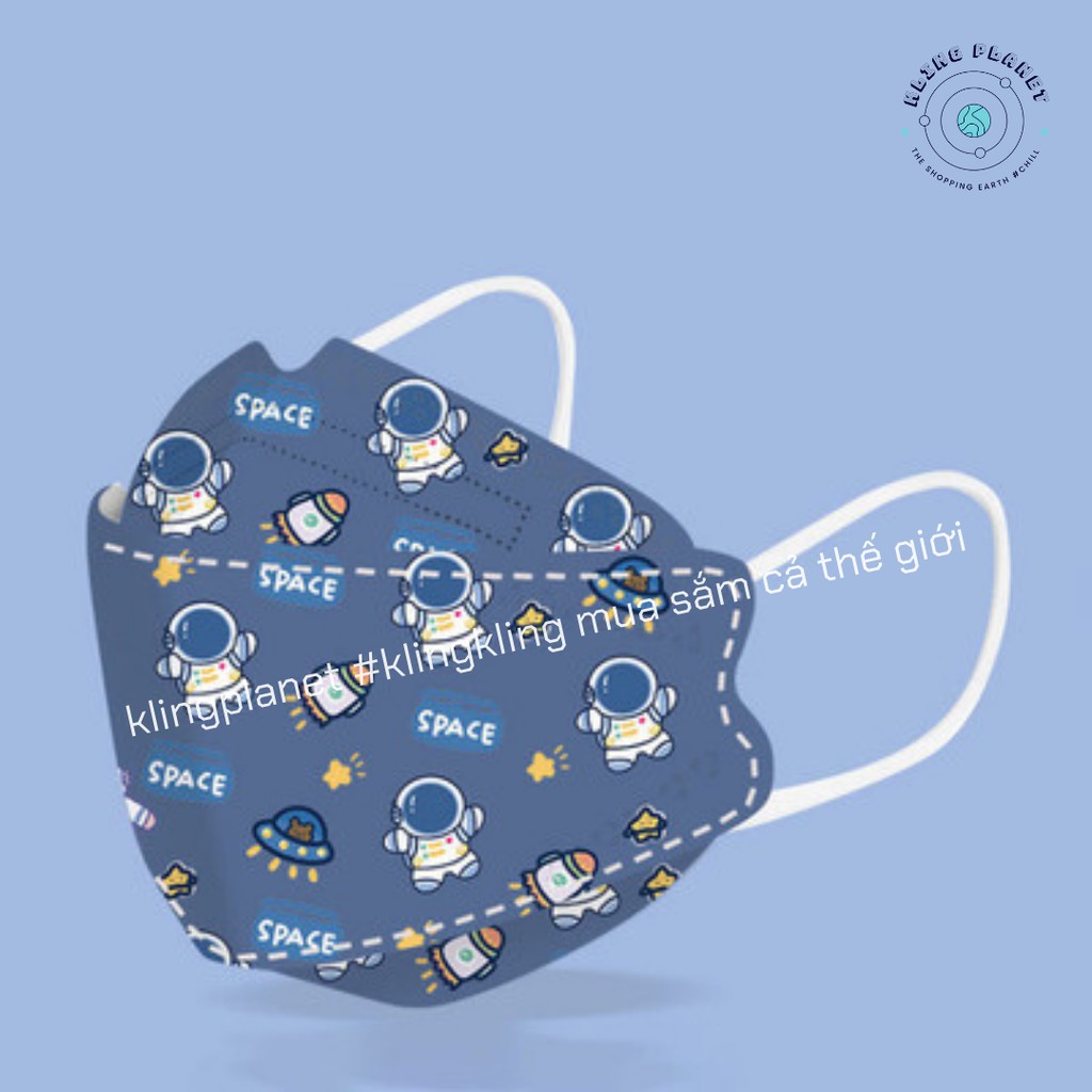 [Nhiều mẫu] Set 10 chiếc Khẩu trang 3D diện Tết Phi hành gia du hành vũ trụ Chú gấu xinh xắn nhiều màu cute