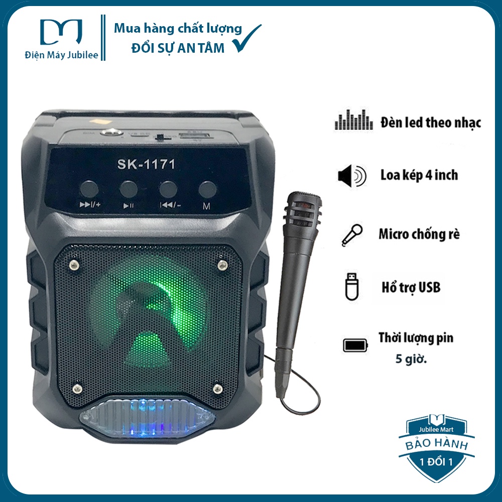 Loa Công Suất Lớn Thế Hệ Mới, Loa SK 1171 Bluetooth, Loa Nghe Nhạc Di Động Giá Rẻ - Âm thanh cực đã