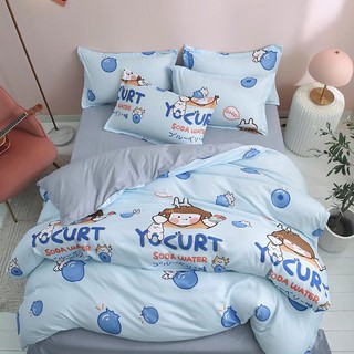 Set 5 món chăn ga gối Cotton Poly Hàn quốc
