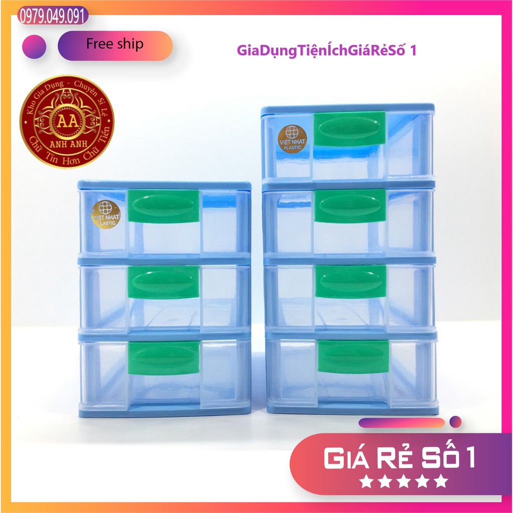 TỦ NHỰA VIỆT NHIỆT 3 TẦNG, 4 TẦNG MINI Siêu Rẻ.