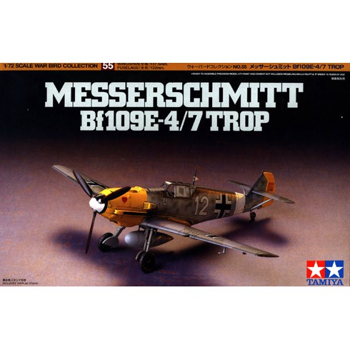 [TAMIYA] 60755 Mô hình máy bay 1/72 SCALE MESSERSCHMITT BF109E-4/7 TROP